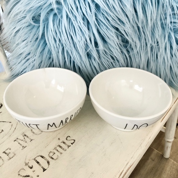 Rae Dunn, Bowls, Just Married, &, I Do, Set Of 2, Melamine Bowls, Nice Condition - Picture 2 of 8